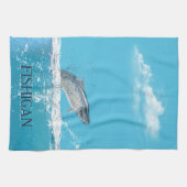 Vis in water in Michigan Theedoek (Horizontaal)