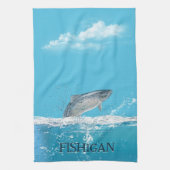 Vis in water in Michigan Theedoek (Verticaal)