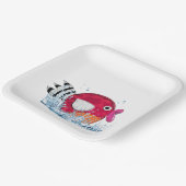 Vis in water papieren bordje (Gebogen)