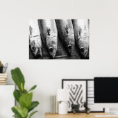 Vis in zwart-wit poster (Thuiskantoor)