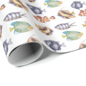 Vis Inpakpapier, Onderwater Zeedieren Cadeaupapier (Rol Hoek)