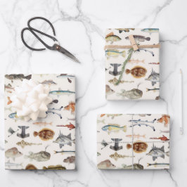 Vis Inpakpapier, Visvangst Cadeauverpakking Inpakpapier Vel