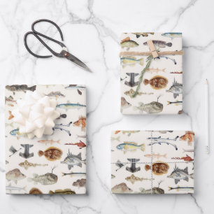 Vis Inpakpapier, Visvangst Cadeauverpakking Inpakpapier Vel