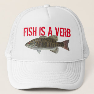 Vis is een Verb Fun Vissen Angler Trucker Pet