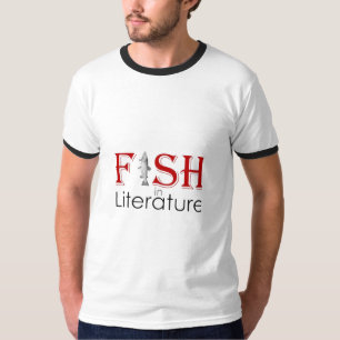 Vis is literatuur Grappige Visvangst Citaat T-shir T-shirt