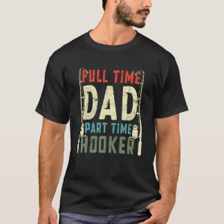 Vis jagen vissen visser Vaderdag Vol T T-shirt