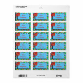 Vis - Jongens school naam label (Full Sheet)