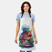 Vis Kaas Geweldige Wilde Dier Loedvis Schort (Gedragen)