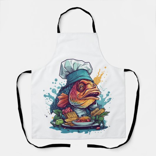 Vis Kaas Geweldige Wilde Dier Loedvis Schort (Voorkant)