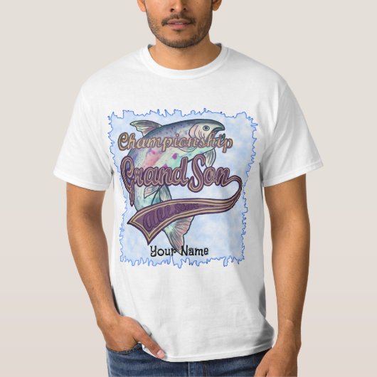 Vis Kampioen Kleinzoon  T-shirt (Voorkant)
