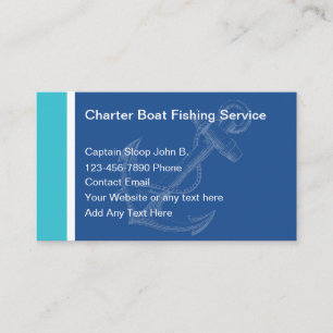 Vis Kapitein Charter Visserij Vis Kaarten Visitekaartje