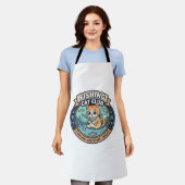 Vis Kat Cute Kat T-Shirt Ontwerp - Vis Kat Schort (Gedragen)