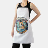 Vis Kat Cute Kat T-Shirt Ontwerp - Vis Kat Schort (Insitu)