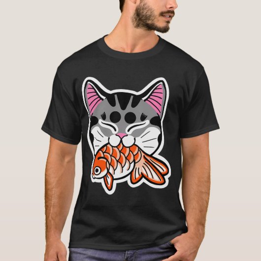 Vis Kat T-shirt (Voorkant)