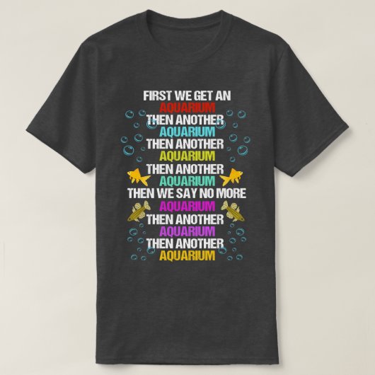 Vis Keeper Aquarium Liefhebber T-shirt (Design voorkant)