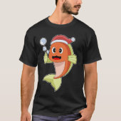 Vis Kerstmis Kerstman hoed T-shirt (Voorkant)