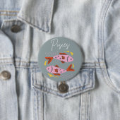 Vis knop badge ronde button 7,6 cm (In situ)