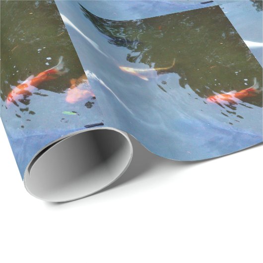 Vis, Koi Carps in vijver Cadeaupapier (Rol Hoek)