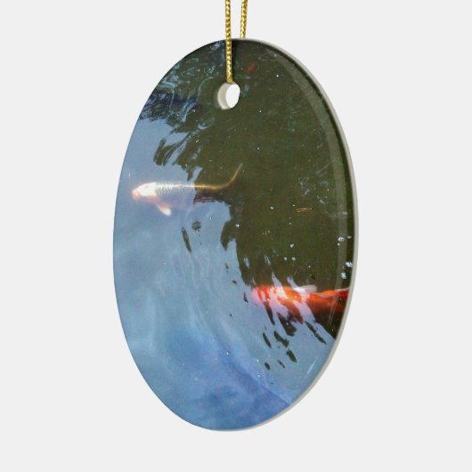 Vis, Koi Carps in vijver Keramisch Ornament (Links)