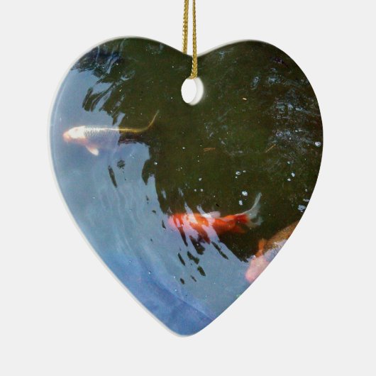 Vis, Koi Carps in vijver Keramisch Ornament (Rechts)