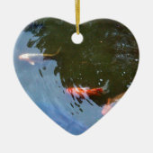 Vis, Koi Carps in vijver Keramisch Ornament (Voorkant)