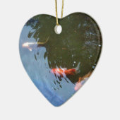 Vis, Koi Carps in vijver Keramisch Ornament (Links)