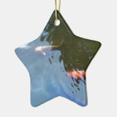 Vis, Koi Carps in vijver Keramisch Ornament (Links)