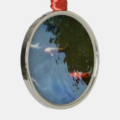 Vis, Koi Carps in vijver Metalen Ornament (Rechts)