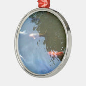 Vis, Koi Carps in vijver Metalen Ornament (Links)