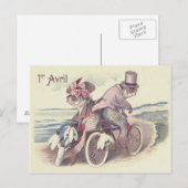 Vis Koppel Fiets Zee Oceaan Lelie Briefkaart (Voorkant / Achterkant)