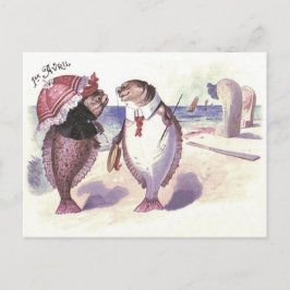 Vis Koppel Strand Zee Oceaan Briefkaart