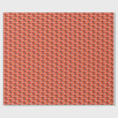 vis, koraalrood patroon. cadeaupapier (Vlak)