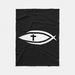 Vis Kruis Jezus Christelijke Gebeden Heren Dames Fleece Deken