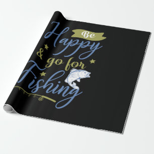 Vis Kunst Wees Gelukkig Ga Vissen Cadeaupapier