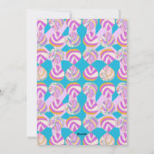 Vis laat Lila goud turquoise kerst Feestdagenkaart (Achterkant)