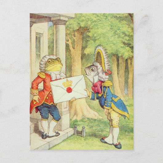 Vis-lakei die een Uitnodiging leveren aan a (Voorkant)