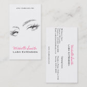 Vis lange wimpers Wimper Extensie visitekaartje (Voorkant / Achterkant)