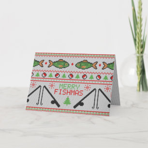 Vis Lelijke Kersttrui Feestdagen Kaart