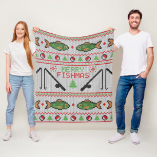 Vis Lelijke Kersttrui Fleece Deken