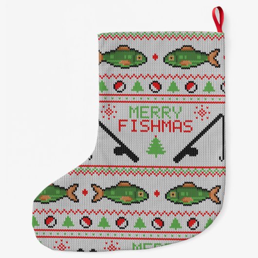 Vis Lelijke Kersttrui Grote Kerstsok (Achterkant)