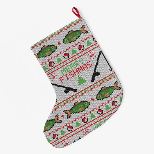 Vis Lelijke Kersttrui Grote Kerstsok (Achterkant (Hangend))