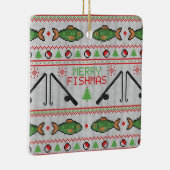 Vis Lelijke Kersttrui Keramisch Ornament (Rechts)