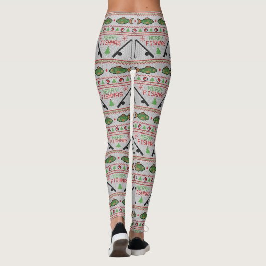 Vis Lelijke Kersttrui Leggings (Achterkant)