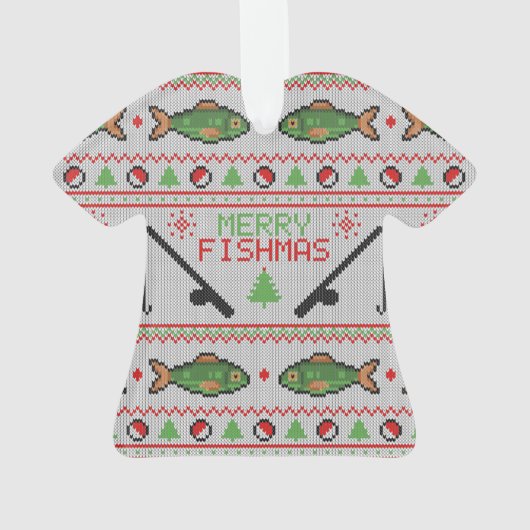 Vis Lelijke Kersttrui Ornament (achterkant)