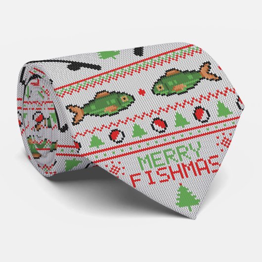 Vis Lelijke Kersttrui Stropdas (Opgerold)