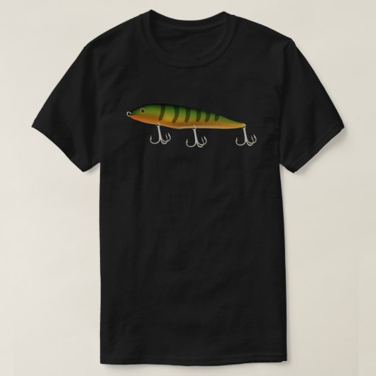 Vis lokken met haken t-shirt (Design voorkant)