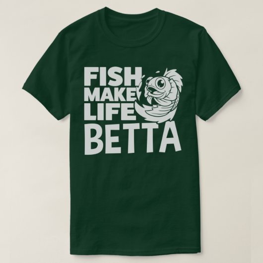 Vis maakt het leven een klassieke TShirt (Design voorkant)