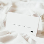 Vis-maaltijdoptie bruiloft plaatskaartje