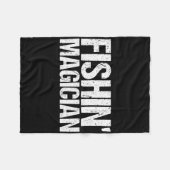 Vis Magiër Shirt Grappig Vissen Fleece Deken (Voorkant (Horizontaal))