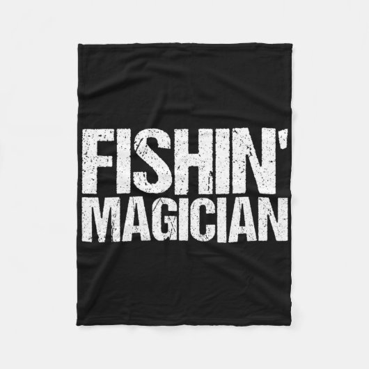 Vis Magiër Shirt Grappig Vissen Fleece Deken (Voorkant)